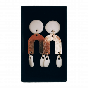 Arc blanc 1 Boucles d'oreilles